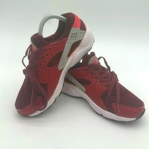 Nike Womens Huarache Red Lizard Edition Athletic Shoes Red Black White Size 8